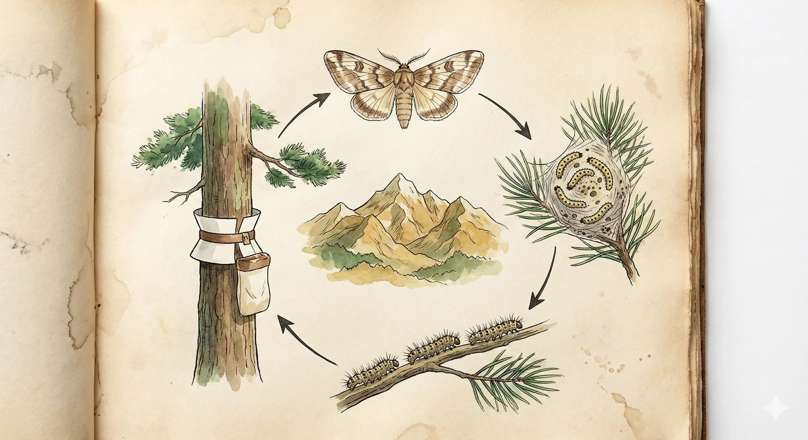 Graphique comparatif du cycle processionnaire en plaine et en altitude.